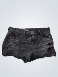 True Religion High Rise Distressed Denim Shorts