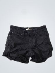 Levi's Black Denim Mid-Length Shorts