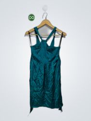 Betsey Johnson Teal Pleated Mini Dress