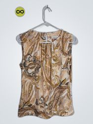 Calvin Klein Printed Sleeveless Blouse