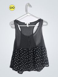 Black Polka Dot Tank Top