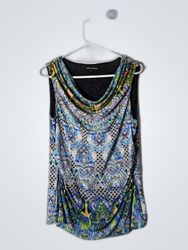 Cable & Gauge Printed Sleeveless Blouse