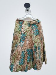 Printed Flared Mini Skirt