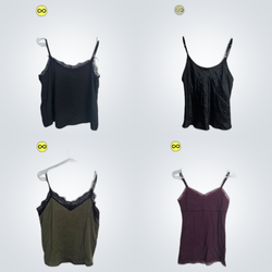 Black Lace Trim Camisoles