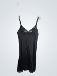 Black Lace Trim Chemise
