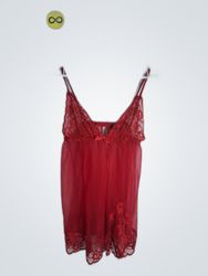 Frederick's of Hollywood Red Lace Trim Camisole