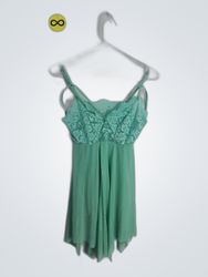 Mint Green Lace Slip Dress