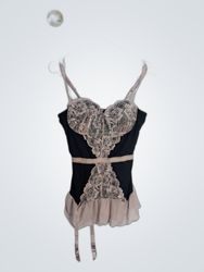 Unbranded Black Lace Bustier Top