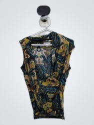 Dressbarn Printed Sleeveless Blouse