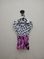 Zara Printed Pleated Blouse