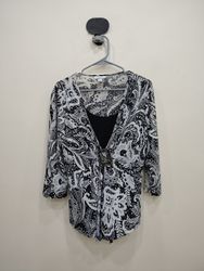 Dressbarn Printed Sheer Blouse