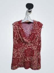 JIA Printed Wrap Blouse