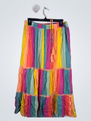 Multicolored Tiered Maxi Skirt