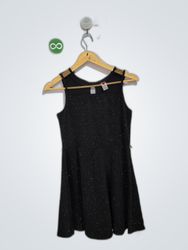 Total Girl Black Sparkly Sleeveless Mini Dress