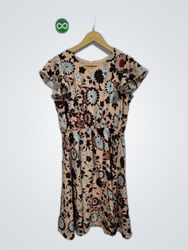 Loft Floral Print Short Sleeve Dress