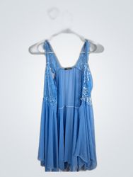 Mila Light Blue Lace Slip Dress
