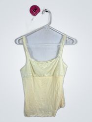 Women's Yellow Lace Trim Camisole