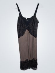 Free People Black Lace Slip Dress