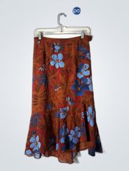 Floral Print Midi Skirt