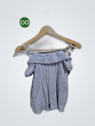 Blue Off-The-Shoulder Top