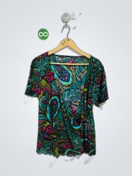 Printed Sheer Blouse