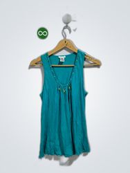 Krista Lee Turquoise Sleeveless Tank Top