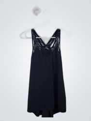 Suzy S Mier Black Lace Trim Camisole