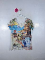 T-Shirt with Beach Design