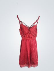 Red Lace Slip Dress