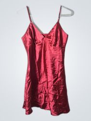 Red Satin Slip Dress