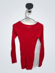 Derek & Heart Red Ribbed Knit Top