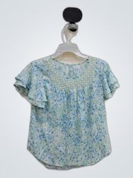 Blue Floral Blouse