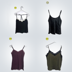 Black Lace Trim Camisoles