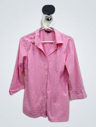 Lands' End Pink Button-Up Shirt