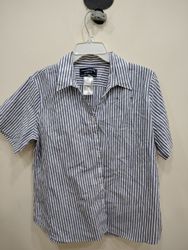 Lands' End American Airlines Striped Short Sleeve ..