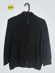 Chaps Black Knit Cardigan