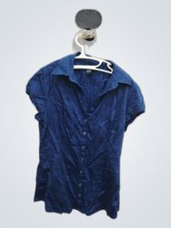 Banana Republic Navy Short Sleeve Blouse