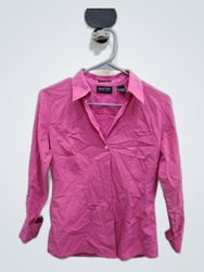 New York & Company Pink Button-Up Shirt
