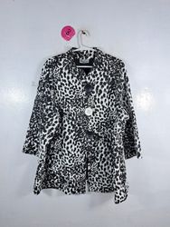 JM COLLECTION Leopard Print Coat