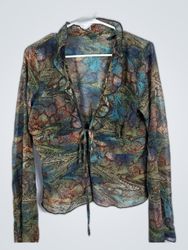 Wild Fable Sheer Printed Blouse