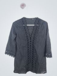 Unbranded Gray Lace Cardigan