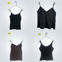 Black Lace Trim Camisoles