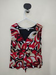 CAO Printed Sleeveless Blouse