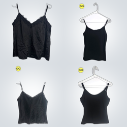 Black Lace Trim Camisoles