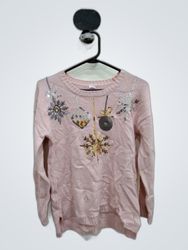 Holiday Time Pink Christmas Sweater