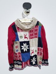 Christopher & Banks Petite Festive Patchwork Turtl..