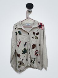 Alfred Dunner Embroidered Knit Cardigan