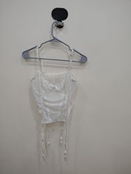 White Lace Bustier Top