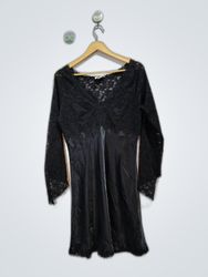 Jones New York Black Lace Slip Dress