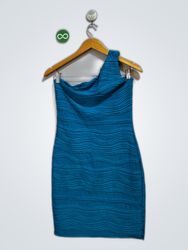 Heartsoul Blue Ruched Strapless Mini Dress